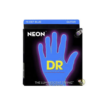 DR - Nbe-9 Neon Hhi-def Blue Ce 9 42 Lite muta corde per chitarra elettrica