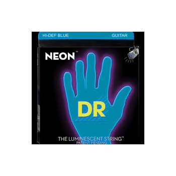 DR - Nbe-10 Neon Hi-def Blue Ce 10 46 Medium muta corde per chitarra elettrica