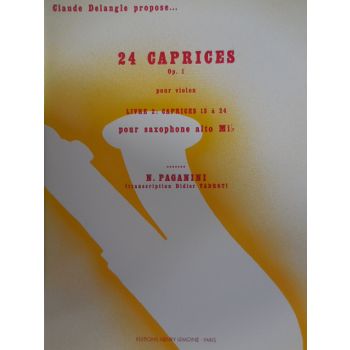 H.LEMOINE -N.Paganini 24 Caprices Op 1 Pour Violon Pour Saxophone