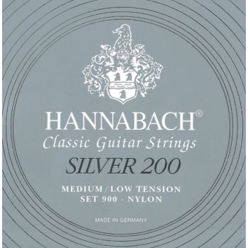 HANNABACH - H900 Mlt Medium / Low Tension Silver 200 set di corde per chitarra classica