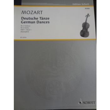 SCHOTT - Mozart Deutsche Tanze For 2 Violins