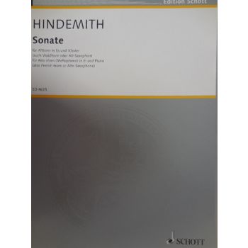SCHOTT - Hindemith Sonate Pour Saxophone Alto Et Piano