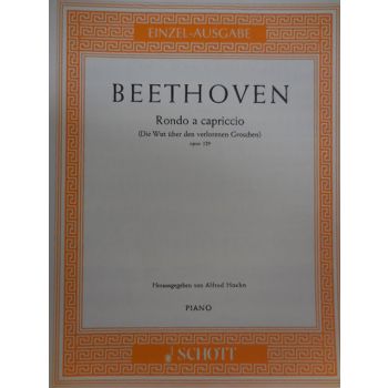 SCHOTT - Beethoven Rondo A Capriccio Op 129 Per Pianoforte