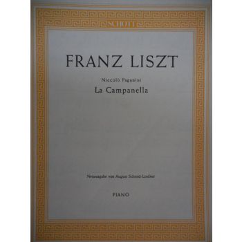SCHOTT - F.Liszt La Campanella N.Paganini