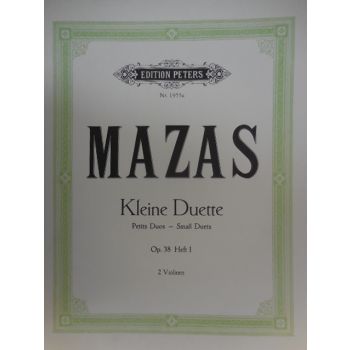 EDITION PETERS - Mazas Kleine Duette Op 38 Heft I 2 Violinen