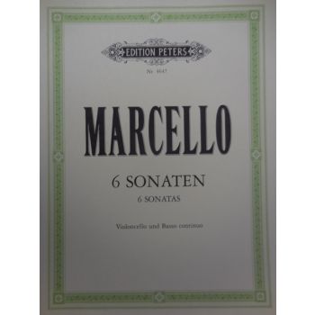 EDITION PETERS - Marcello 6 Sonaten Violoncello E Basso Continuo
