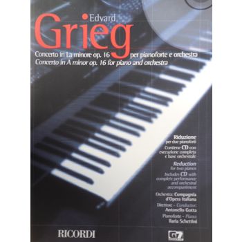 RICORDI - Grieg Concerto In La Minore Op.16 Cd P/o