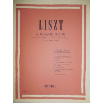 RICORDI - Liszt 6 Grandi Studi Per Pianoforte