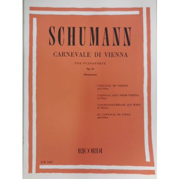 RICORDI - Schumann Carnevale Di Vienna Op.26 Per Pianoforte