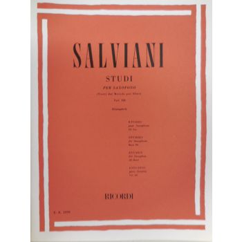 RICORDI - Salviani Studi Per Saxofono Vol. III