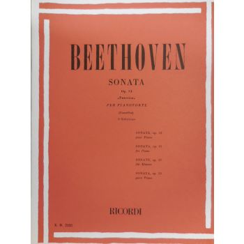 RICORDI - Beethoven Sonata "patetica" Op.13 Per Pianoforte
