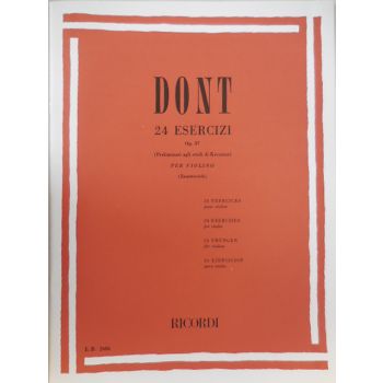 RICORDI - Dont 24 Esercizi Op 37 Per Violino