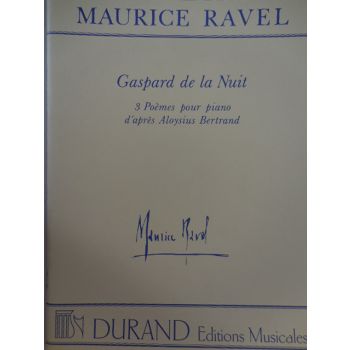 DURAND - M.Ravel 3 Poemes Pour Piano D'apres A.bertrand