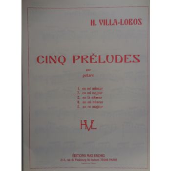 ESCHIG - H.Villa-Lobos Prelude n.3 En La Mineur Pour Guitar