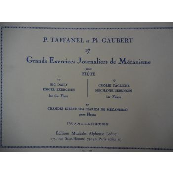 LEDUC - Taffanel, Gaubert - Flute - Grand Exercises Journaliers De Mécanisme 