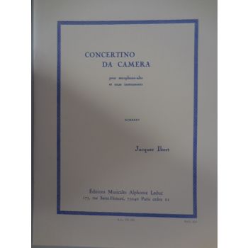 LEDUC - J.Ibert Concertino Da Camera Pour Saxophone Alto