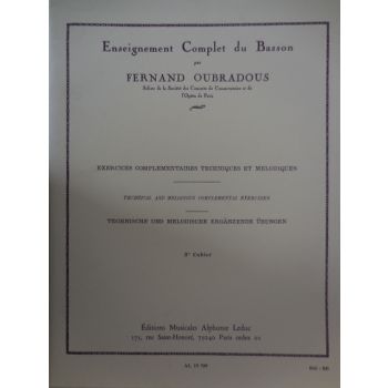 LEDUC - F.Oubradous Enseignement Complet Du Basson volume 3 