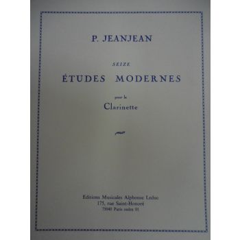 LEDUC - P.Jeanjean 16 Etudes Modernes Pour La Clerinette