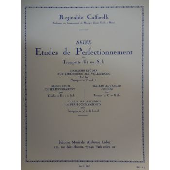 LEDUC - Reginaldo Caffarelli 16 Etudes De Perfectionnement Pour Trompet