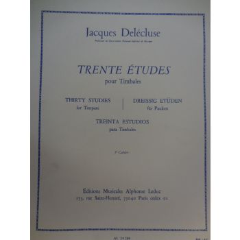 LEDUC - J.Delecluse 30 Etudes Pour Timbales Vol 3