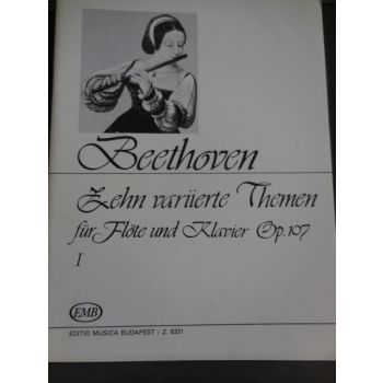 EDITIO MUSICA BUDAPEST - Beethoven Zehn Variierte Themen Flote Und Klavier