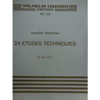 WILHEIM HANSEN - J.Andersen 24 Etudes Techniques Op 63 Cah 1 Pour F