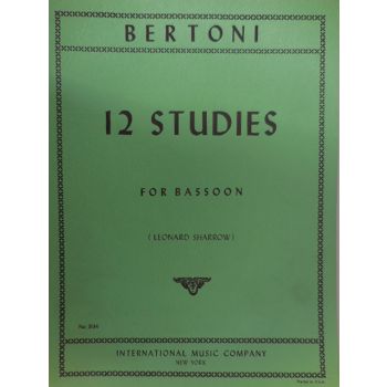 INTERNATIONAL MUSIC COMPANY - Bertoni 12 Studies For Bassoon