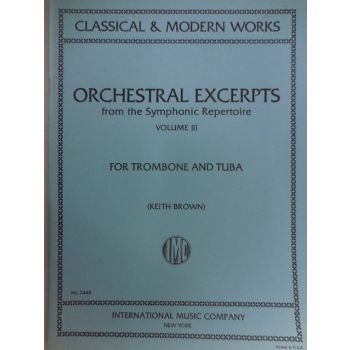 INTERNATIONAL MUSIC COMPANY - K.Brown Orchestral Excerpts For Trombone And Tuba