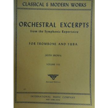 INTERNATIONAL MUSIC COMPANY - K.Brown Orchestral Excerpts For Trombone And Tuba