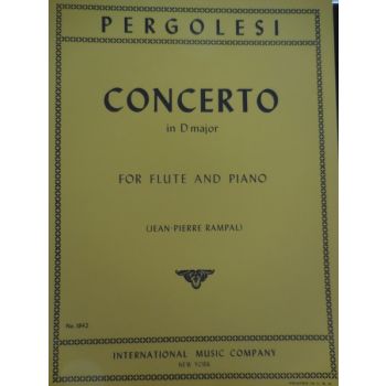 INTERNATIONAL MUSIC COMPANY - Pergolesi Concerto In D Major For Flute And Piano