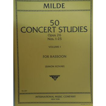 INTERNATIONAL MUSIC COMPANY - Milde 50 Concert Studies Opus 26 N.1-25 Vol . I Fo