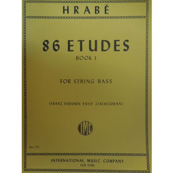 INTERNATIONAL MUSIC COMPANY - Hrabe' 86 Etudes Book I For String Bass