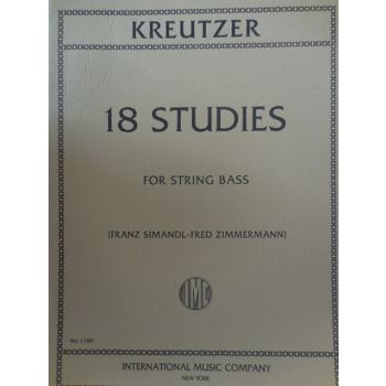 INTERNATIONAL MUSIC COMPANY - Kreutzer 18 Studies For String Bass