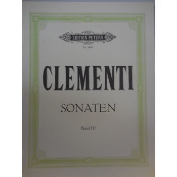 EDITION PETERS - Clementi Sonaten Band IV Fur Klavier Zu Vier Hande