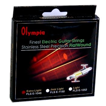 OLYMPIA STRINGS - Fls E-1252 Flatwound Electric Gtr String 012-052