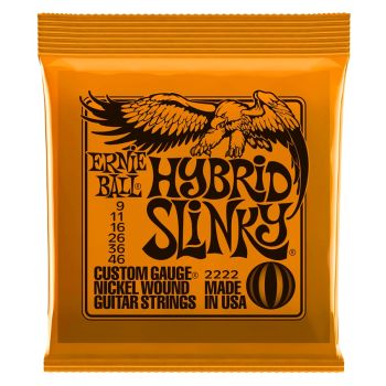 ERNIE BALL - 2222 - Hybrid Slinky Serie Slinky 9/46 Muta per Chitarra elettrica