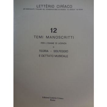 L.CIRIACO - 12 Temi Manoscritti Per Esame Di Te.- So
