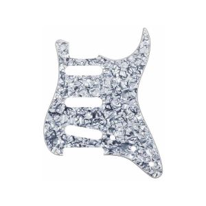 FENDER - Battipenna 4-Ply 8-Hole Pickguard for '50s Vintage-Style S/S/S Stratocaster Guitar, Black Pearl 0991346000