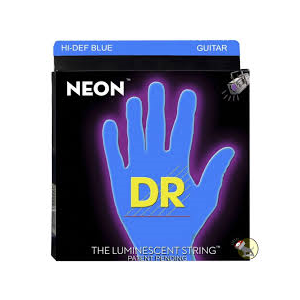 DR - Nbe-9 Neon Hhi-def Blue Ce 9 42 Lite muta corde per chitarra elettrica