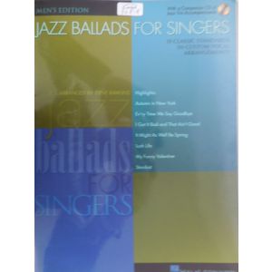 HAL LEONARD - Jazz Ballads For Singer Men's Edition Cd