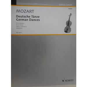 SCHOTT - Mozart Deutsche Tanze Fur 2 Violinen Heft I Book