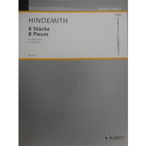 SCHOTT - Hindemith 8 Stucke Fur Flote Allein