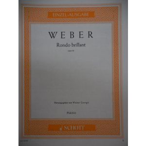 SCHOTT - Weber Rondo Brillant Op 62 Per Pianoforte