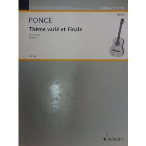 SCHOTT - Ponce Theme Varie Et Finale Pour Guitare