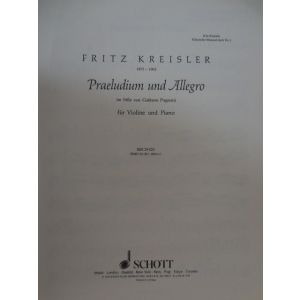 SCHOTT - Kreisler Praeludium Und Allegro Fur Violine Und Pi