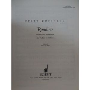 SCHOTT - Kreisler Rondino Fur Violine Und Piano