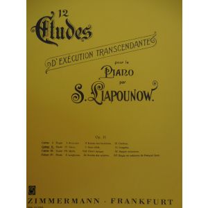 ZIMMERMANN - S.Liapounow 12 Studi Per Pianoforte Vol. I Op11