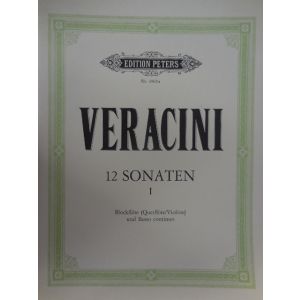 EDITION PETERS - Veracini 12 Sonaten Vol.I Blockflote, violine Und