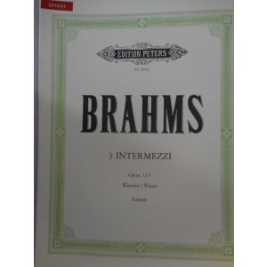 EDITION PETERS - Brahms 3 Intermezzi Op. 117 Per Pianoforte