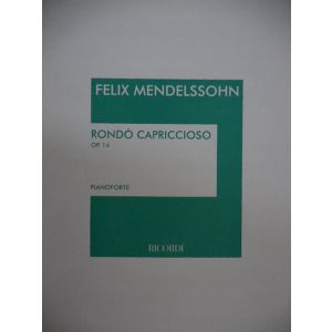RICORDI - F.Mendelssohn Rondo' Capriccioso Op 14 Per Pianofo